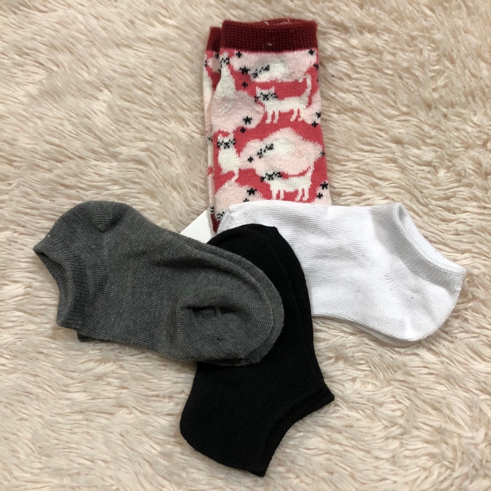 Set of 4 ~ Toddler Socks Shoe Size 4-6